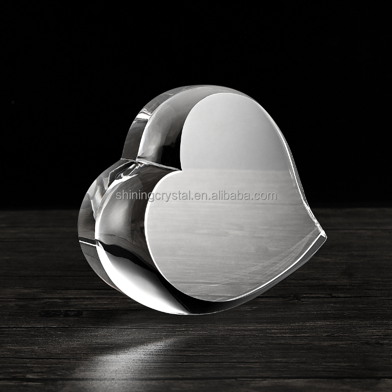 Crystal Heart-Shaped Blanks for 3D Engraved Valentine's Day Gifts factory