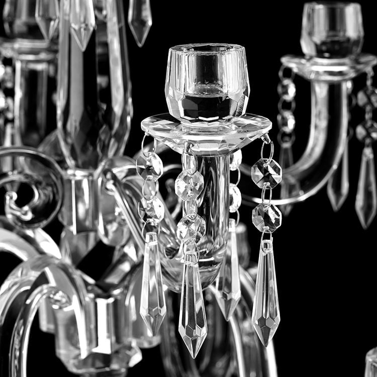 crystal glass candelabra home decor wedding ornaments octagon beads candle holder wedding candlestick factory