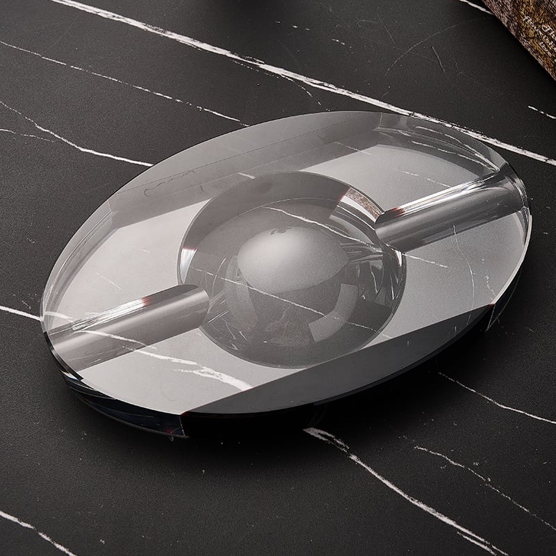 Shining  customized hot selling  Square Large size  Crystal Ashtray Table Decor for Home Office Hotel ashtray manufacture