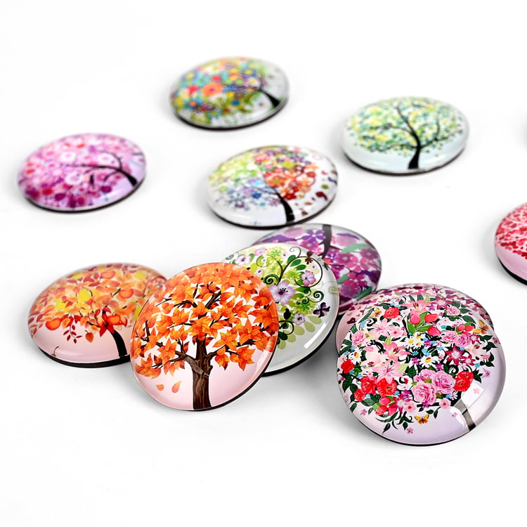 JY Factory Wholesale 3D Crystal refrigerator magnet Half Ball Customized Home Decoration Ornaments factory