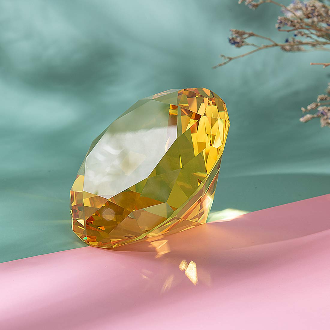 JY Wholesale Wedding Decorations Christmas Centerpieces Colorful Crystal Pink Diamond Paperweight details