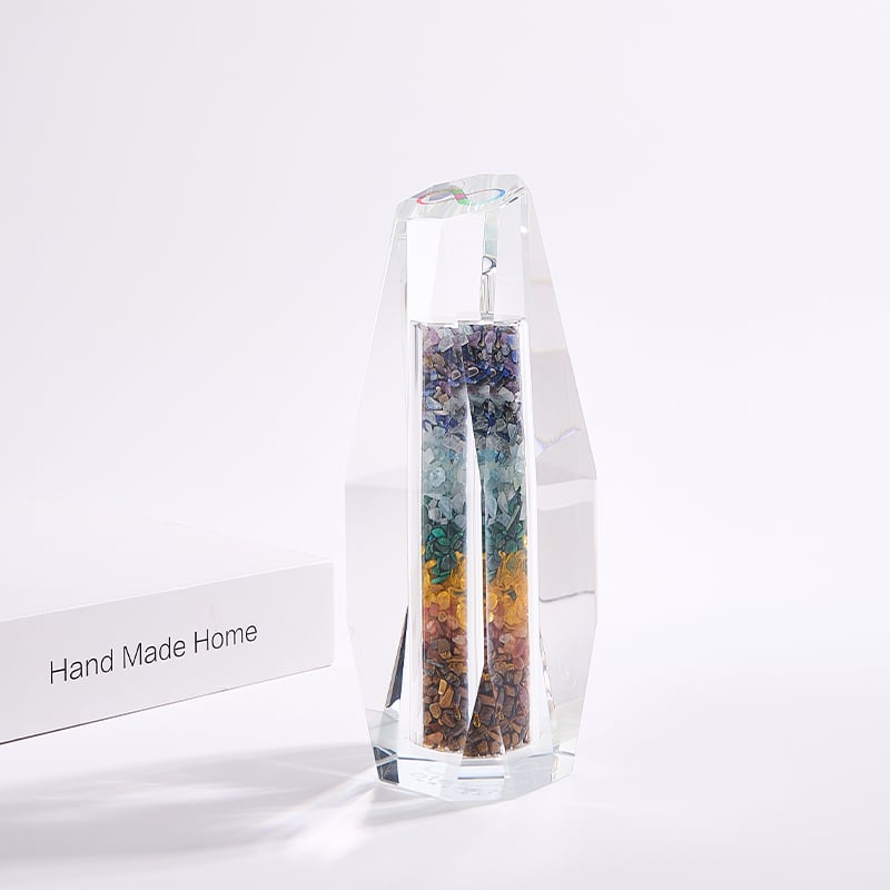 Shining Fashion  Customized Fashion crystal trophy with colorful fitting  Award Crystal Meeting gifts manufacture