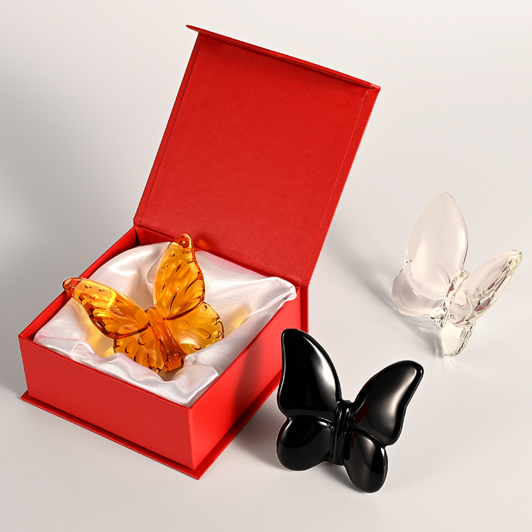 Shining new blue crystal butterfly decoration figurine animal ornament as gift souvenirs details