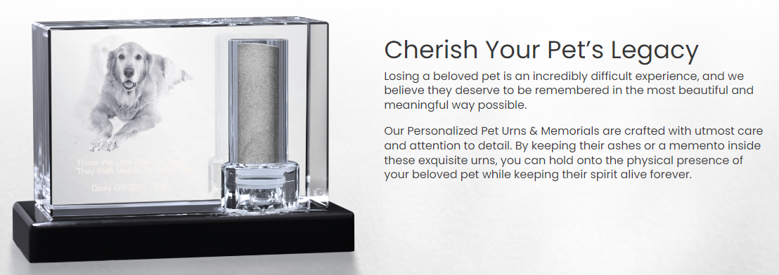 Shining pet cremation urn k9 crystal craft custom pet photos ashes urn 3d laser crystal cube for crystal pet Memorials factory