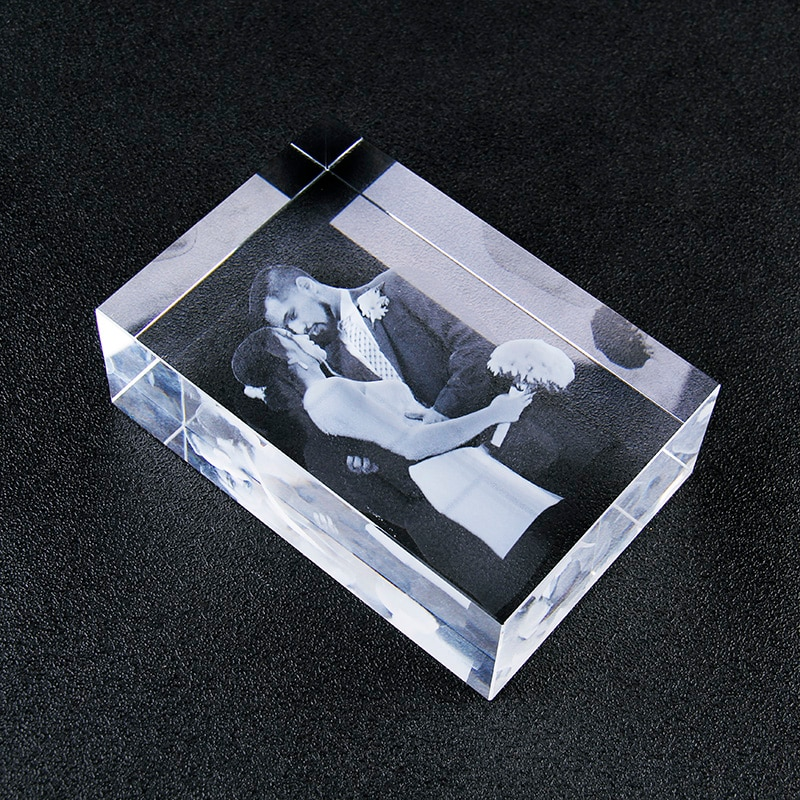 Shining k9 crystal craft Custom 3d laser engrave blank crystal cubes for Women Mom Wife birthday Keepsake personalized gifts details