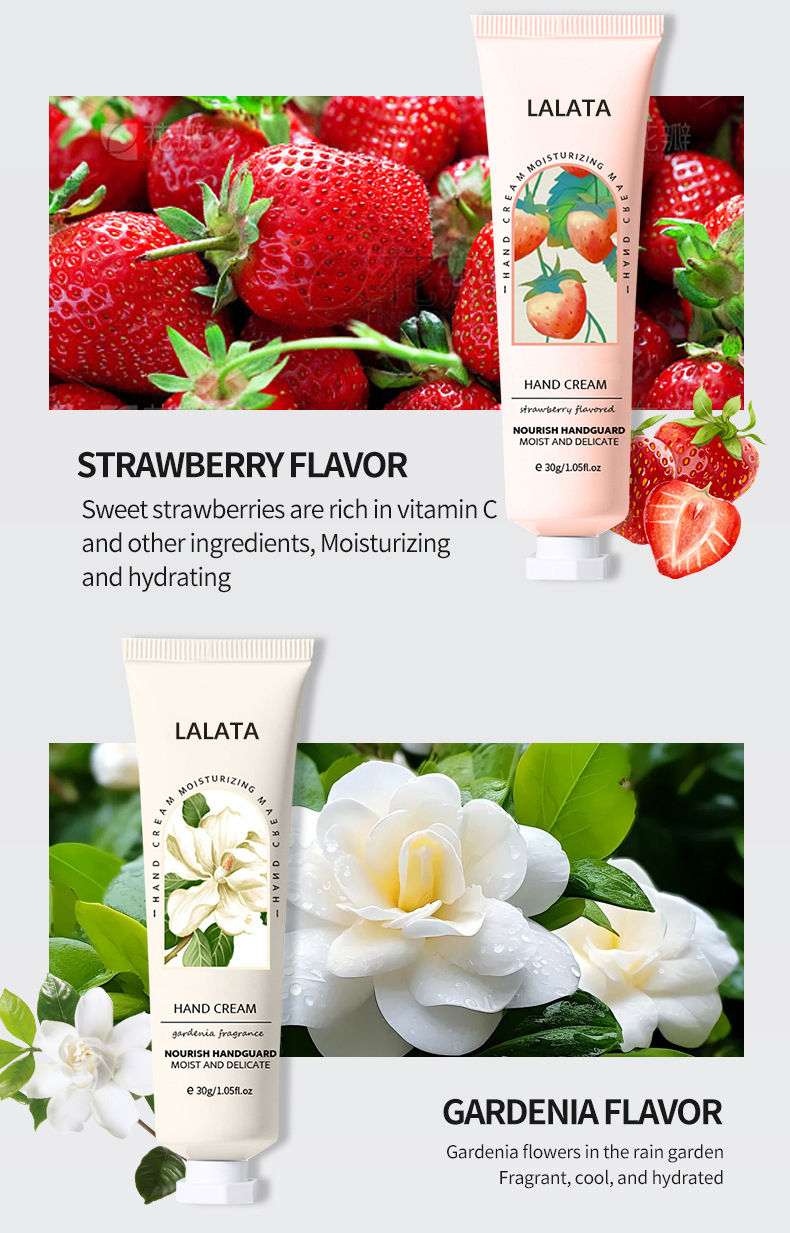 LALATA Wholesale Custom Logo Fruit Plant Extracts Essential Oil Nourishing And Spreading Lightweight Care Hand Cream & Lotion factory