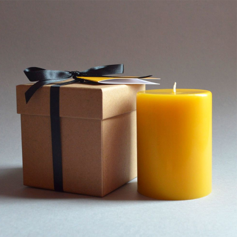 Custom Logo Large Beeswax Pillar Candle Scented and for Christmas Easter Wholesale Cheap from Suppliers for Home Decoration manufacture