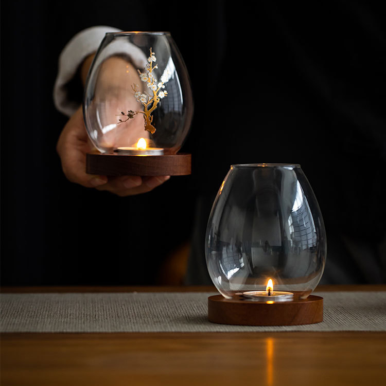 Luxury simple style glass scented candle holder home decor custom candle jar scented soy wax candle maker supplier