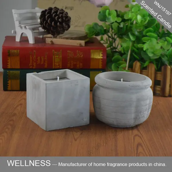 ODM/OEM Wholesale Customized Home Decor Luxury Scented Soy Wax Candles With Cement Jar Gift Sets In Luxury Gift Box factory