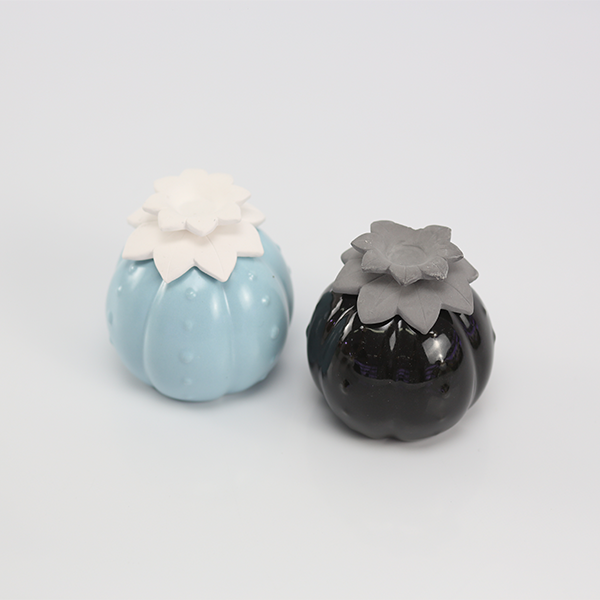 Home Fragrance Manufacturers Custom White Ceramic Flower Glass Bottle Perfume Aroma Essential Oils aromatherapy Reed Diffuser factory