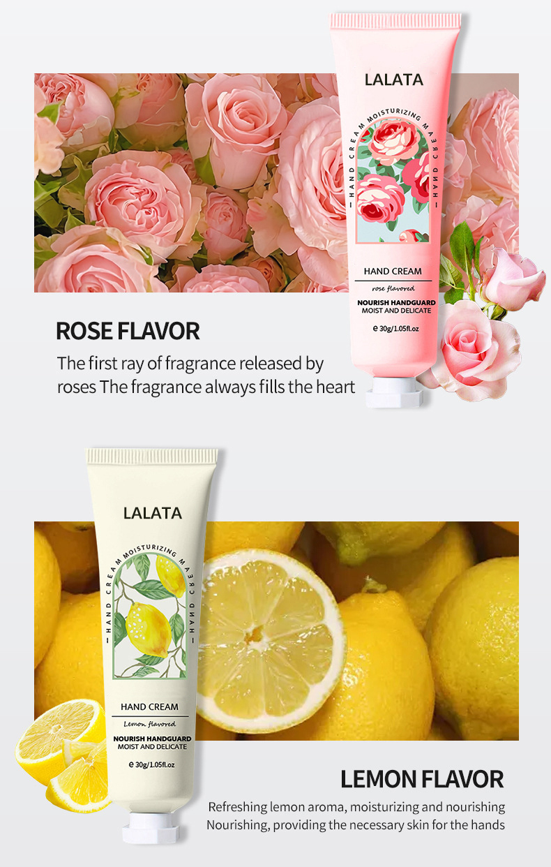 LALATA Wholesale Custom Logo Fruit Plant Extracts Essential Oil Nourishing And Spreading Lightweight Care Hand Cream & Lotion supplier