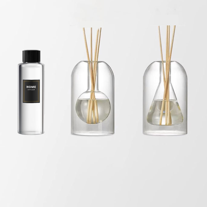 Wholesale Premium Blown Glass Reed Diffuser And Refill Aroma Essential Oils aromatherapy Home Decor Diffuser Gift Sets supplier