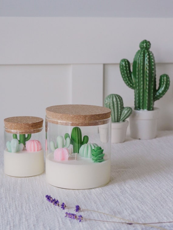 Natural organic handmade soybean candles lovely small plant shaped scented candles supplier