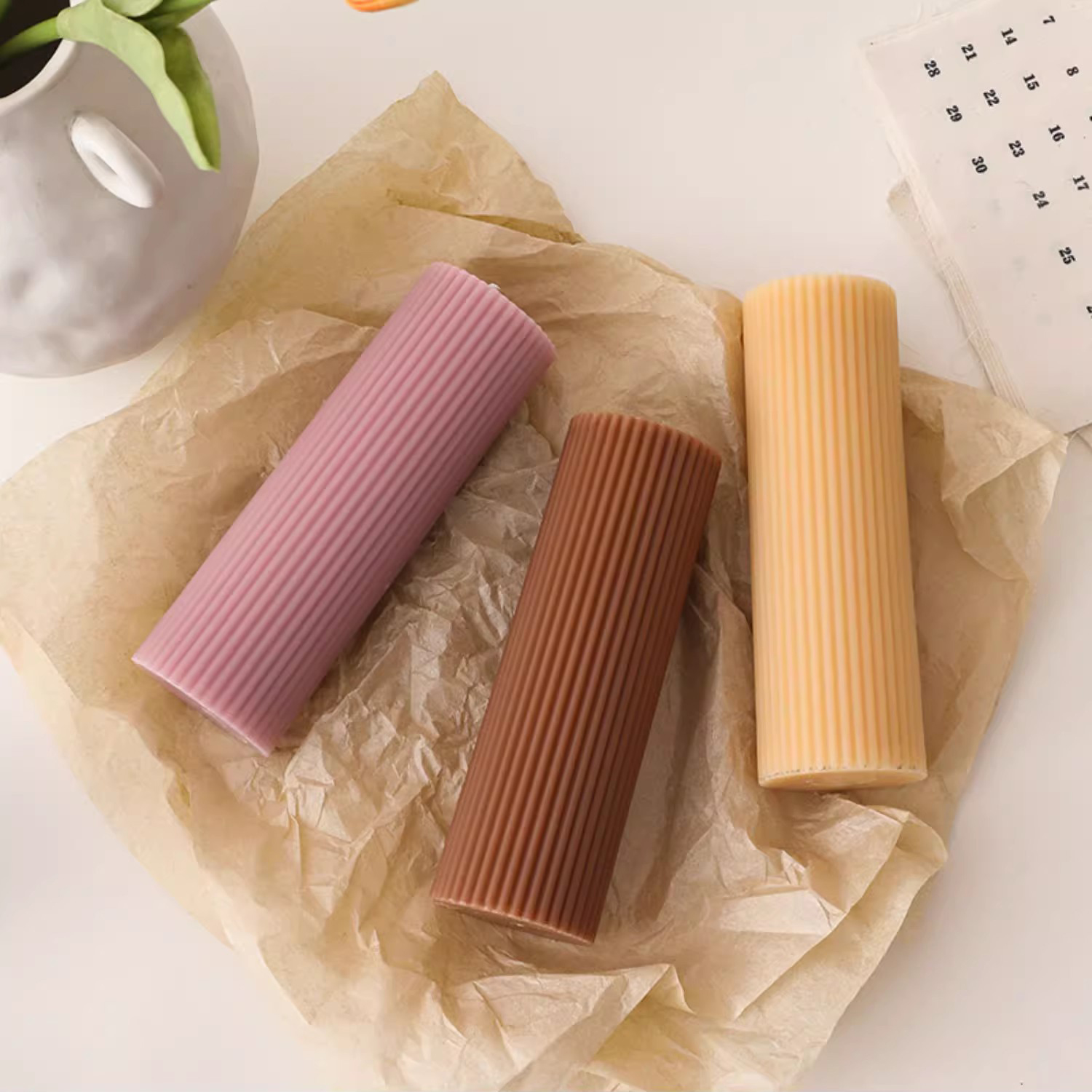 WELLNESS Wholesale Classics Colourful Marble Pillar Handmade Natural Soy Wax Scented Candle & Home Decor Fragrance Birthday Gift supplier