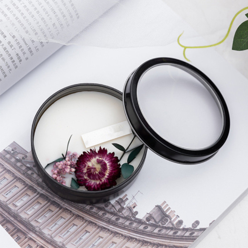 Wholesale Dried Flowers Scented Candle for Glass Jar Candle Holder Decoration Soy Wax Scented Candle details