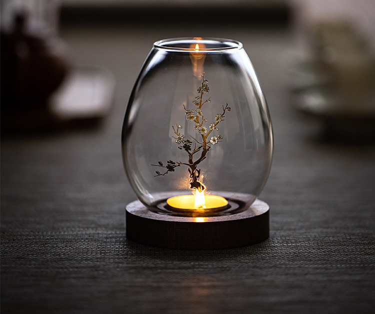 Luxury simple style glass scented candle holder home decor custom candle jar scented soy wax candle maker details
