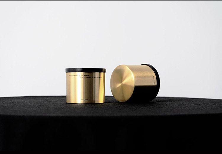 Wholesale custom quality home deco fragrance gift mini scent metal soy wax candles luxury supplier