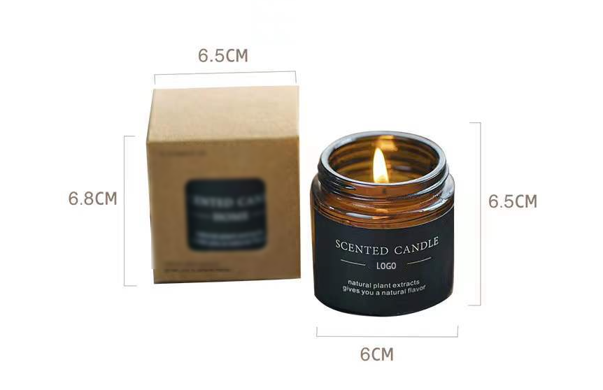 WELLNESS Custom Simple Classic Tin Lid Glass Jar Soy Wax Scented Candle Essential Oils Aroma Candle & Home Fragrance Decor Gift details