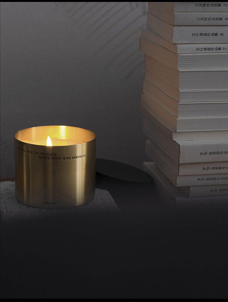 Wholesale custom quality home deco fragrance gift mini scent metal soy wax candles luxury supplier