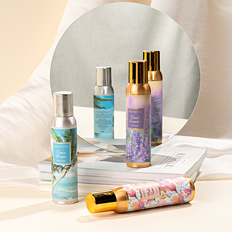 Essential Oil Home Spray Private Label Long Lasting Ocean Lavender Jasmine Teakwood Scent Room Spray details