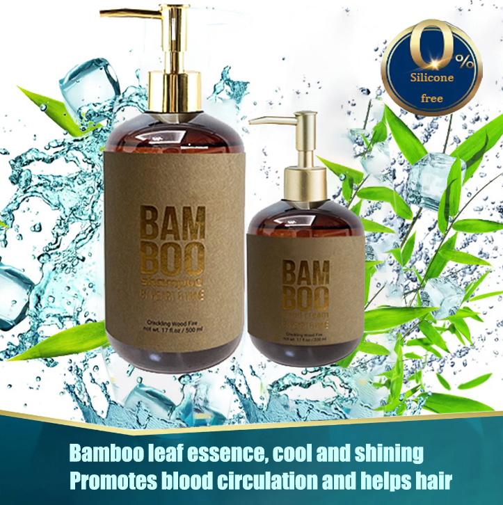 Wholesale Pure Natural Hair Grow Anti Dandruff Sulfate Free Bamboo Leaf Essence Hair Shampoo And Conditioner Set details