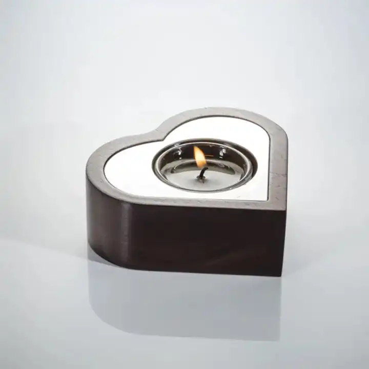 Home decoration wooden style wholesale tealight candle holder, custom candle box packaging for gift set details