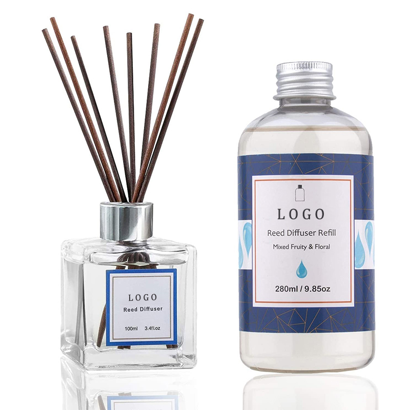 Wholesale customized home decor luxury air freshener perfume colorful reed diffuser gift set for women with gift box factory