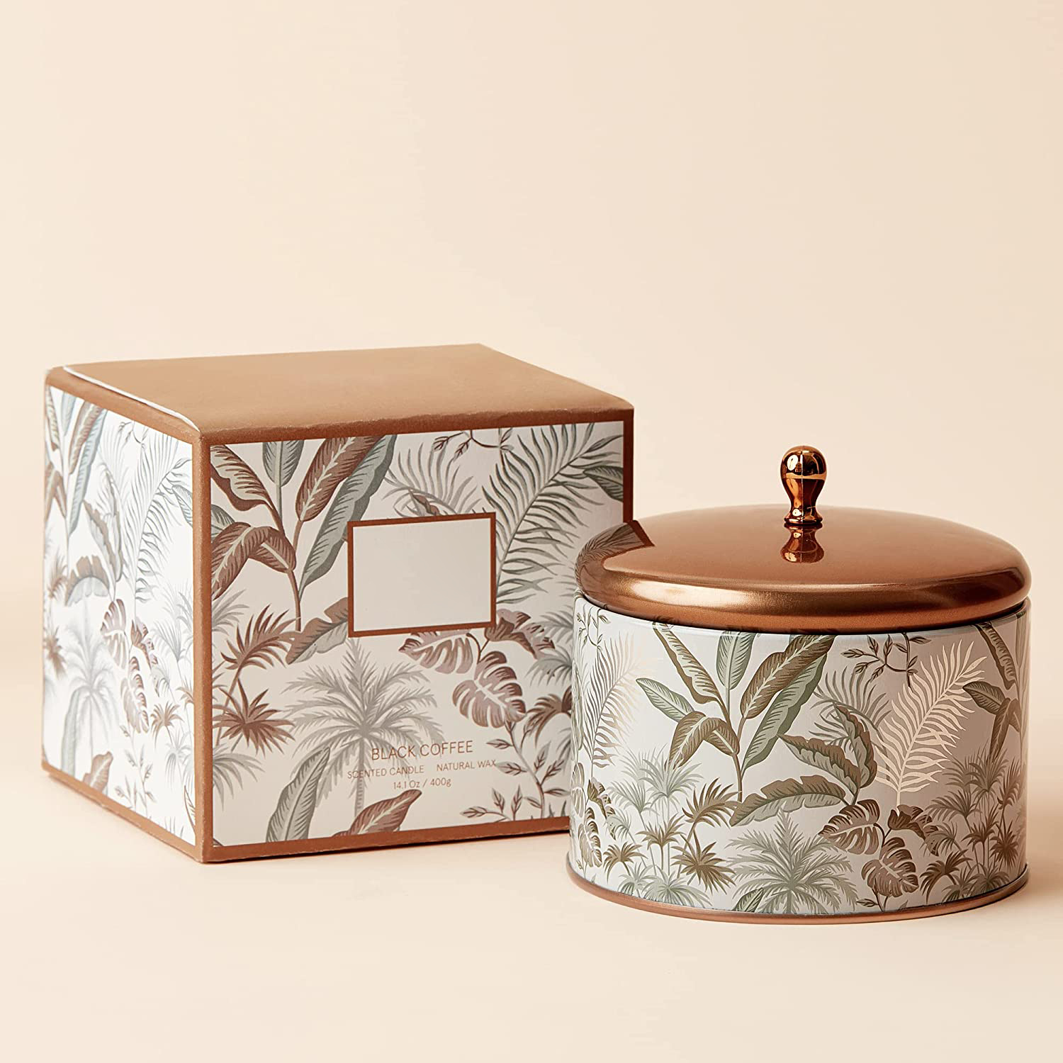 Custom pattern/size/package deluxe metal canister/lid scented candle Factory direct sales professional candle supplier supplier