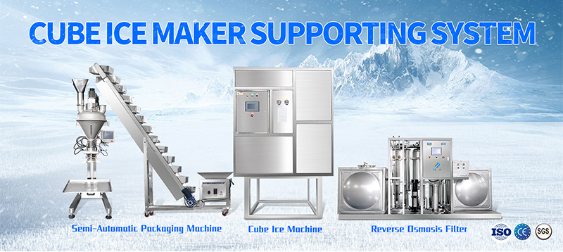 2T-10t commercial pellet ice machine price plus chiller packaging machine factory