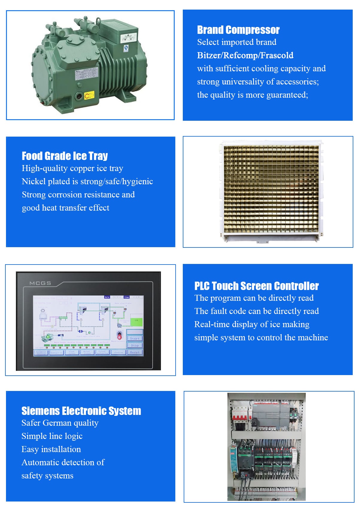 Automatic 3T industrial ice maker cube for ice Plant supplier