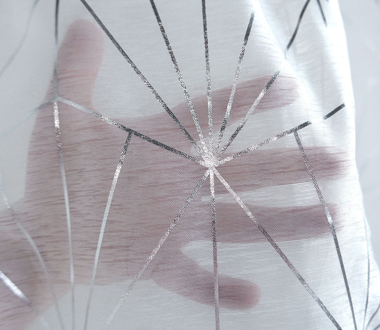 Geography silver foil doris window screen details