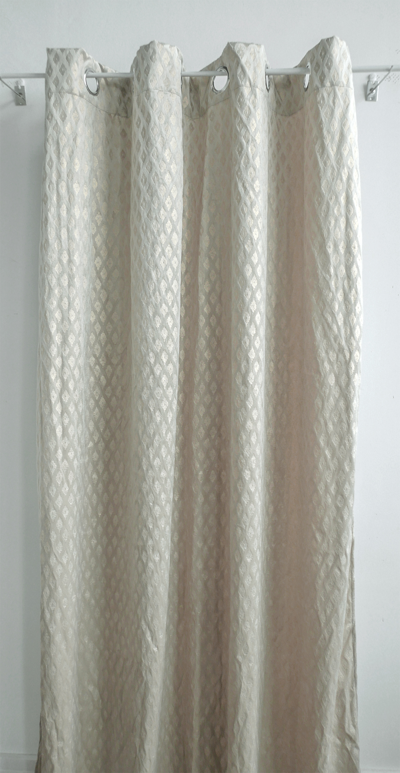gold foil blackout curtains details