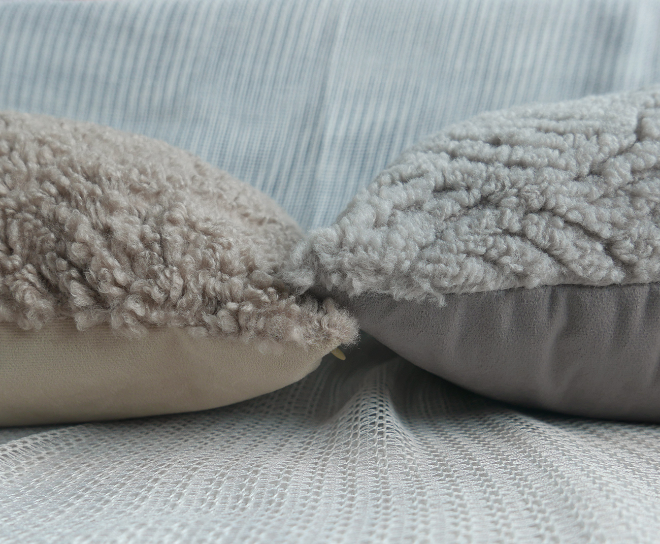 Plush cushion cover manufacture