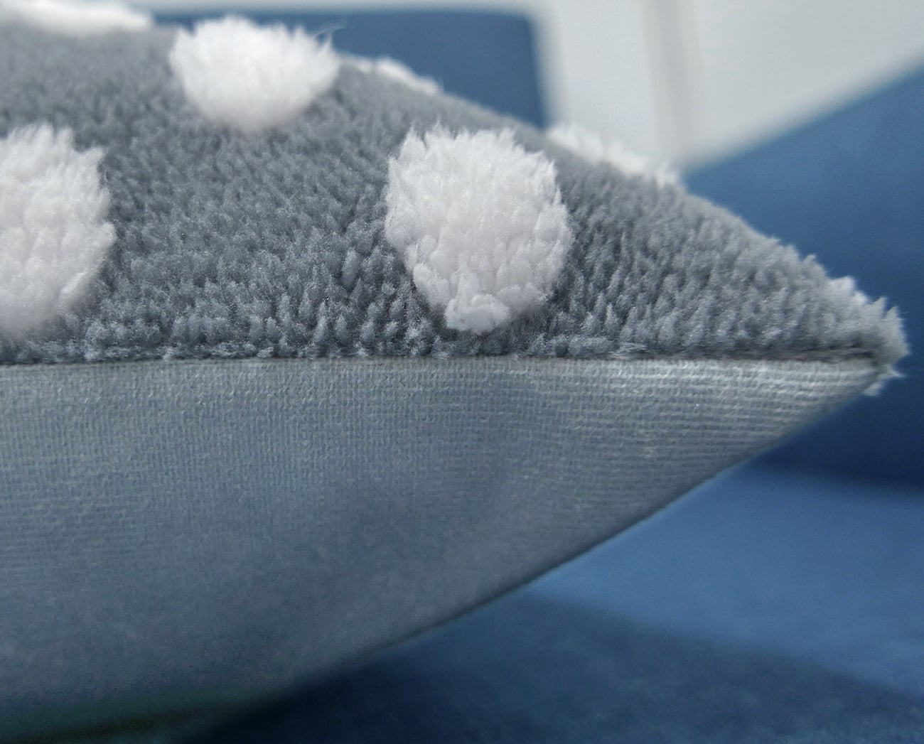 Plush cushion cover details