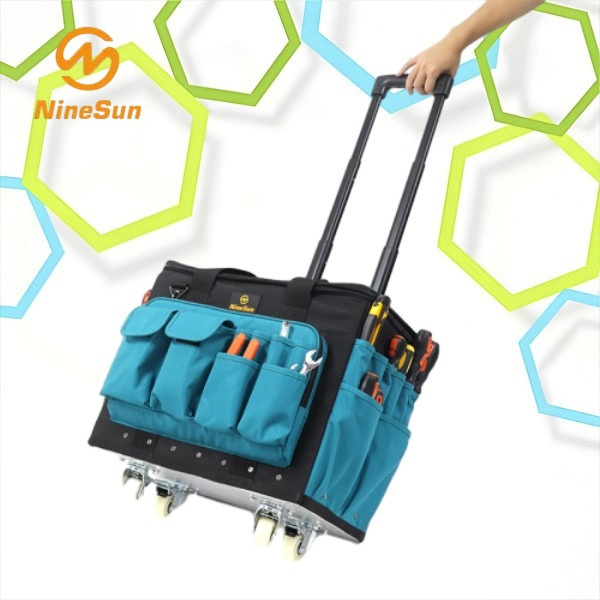Maneuvering with a Tool Bag on Wheels