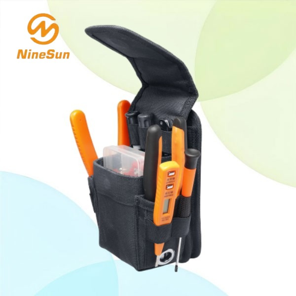 Made from sturdy materials, this small tool bag is built to last.