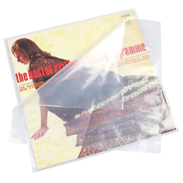 바깥 커버를 사용하여 레코드 음반을먼지와 긁힘으로부터 보호하세요
