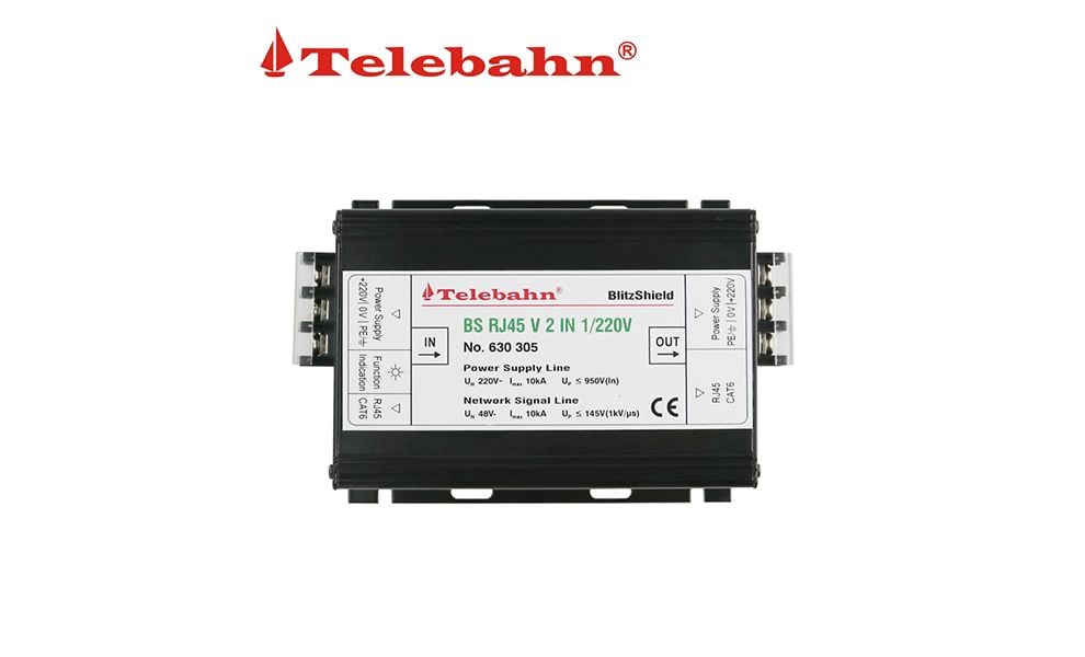 Surge Arrester 220V SPDs POE RJ45 Connector 100Mbps for Security Surveillance System Surge Suppressors