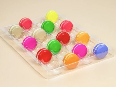 The Benefits of Using a 40-Cell Clear RPET Box for Macaron Storage