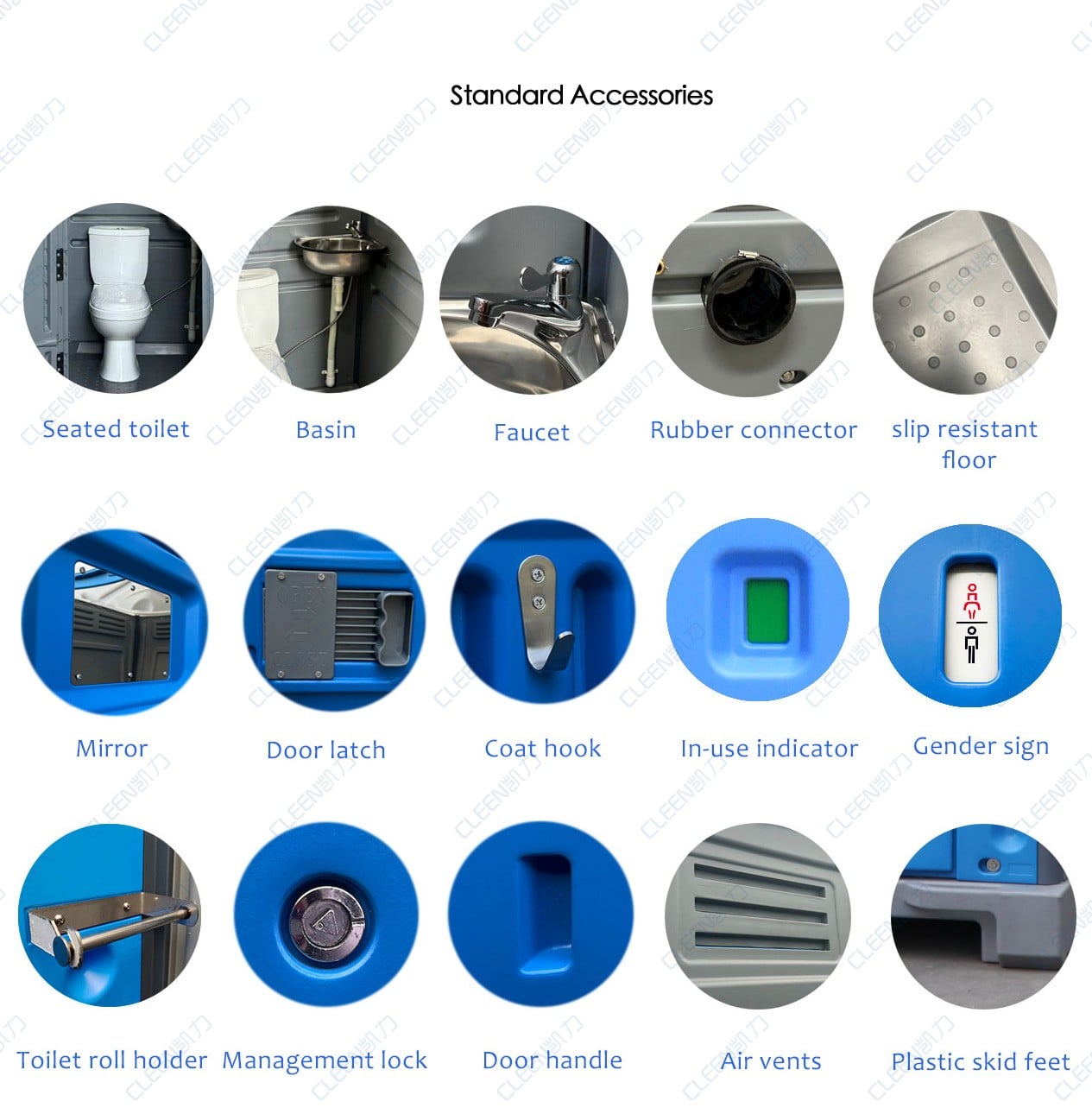 04 Model HDN Strong HDPE plastic portable site toilet details
