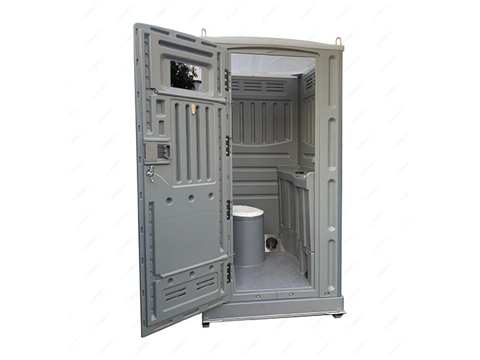 Model HDPN-P — Preimium HDPE plastic portable toilet with steel skid