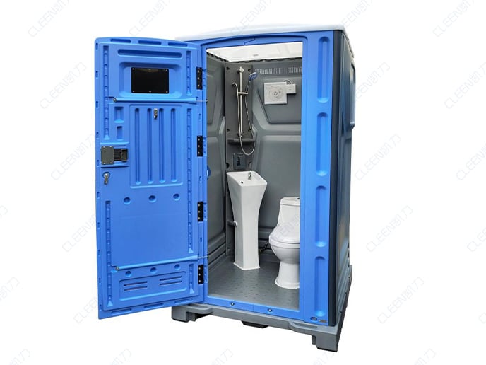 Model HDV — Classic design outdoor plastic portable toilet & shower combo