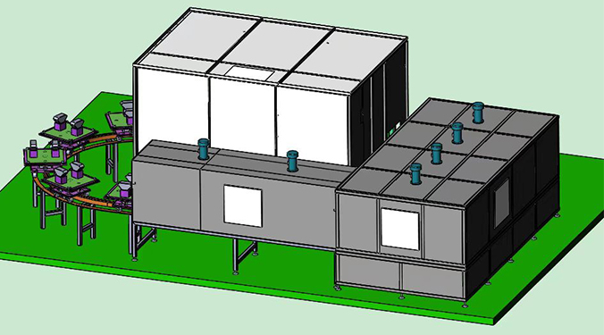 Maylasia customer Robot Spray Paint Line for Spraying Ceramic blocks