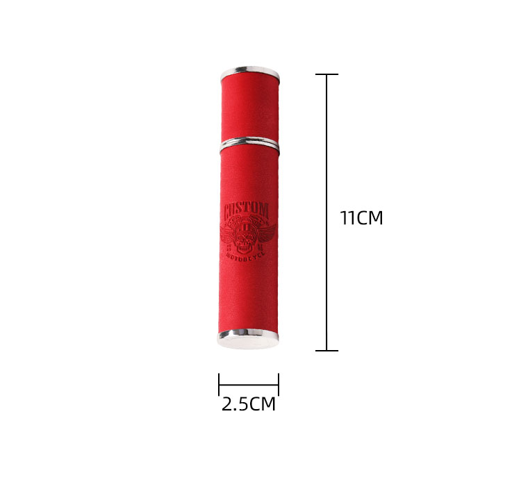 Customize Red Blue Empty Portable Luxury Travel Bottles 10ml Leather Perfume Atomizer supplier