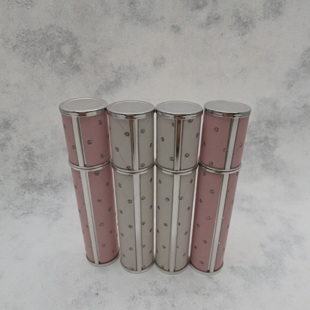 Diamond-set leather portable 10ml perfume glass bottle factory
