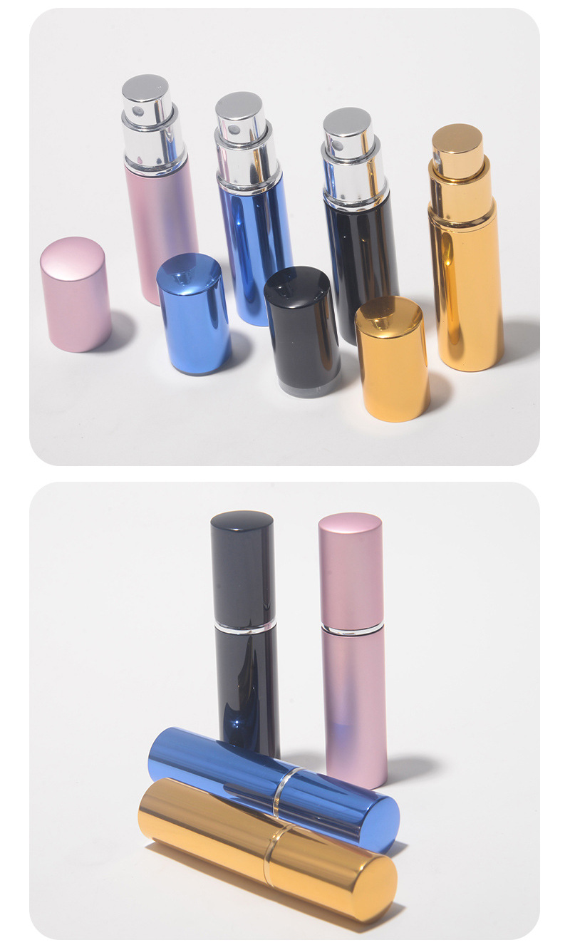 Direct 5ML Aluminum Collar and Metal Base Anodized Perfume Sub-Bottling Lotion Spray Bottle for Bottom Filling factory