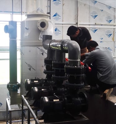 Intensive Indoor RAS Fish Farming Aquaculture PP Tanks/Rotary Drum Filter/Protein Skimmer supplier