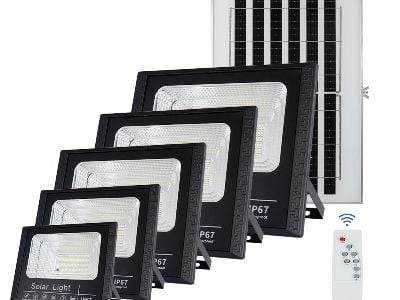 Weatherproofing standards for an industrial solar flood light