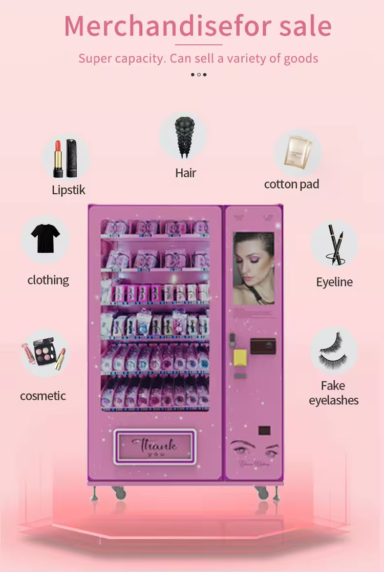 Cosmetic Hair Make Up Beauty Hair Cologne Perfume spray Vending Machines Skin Care Combo Gift Mystery Box Vending Machine factory
