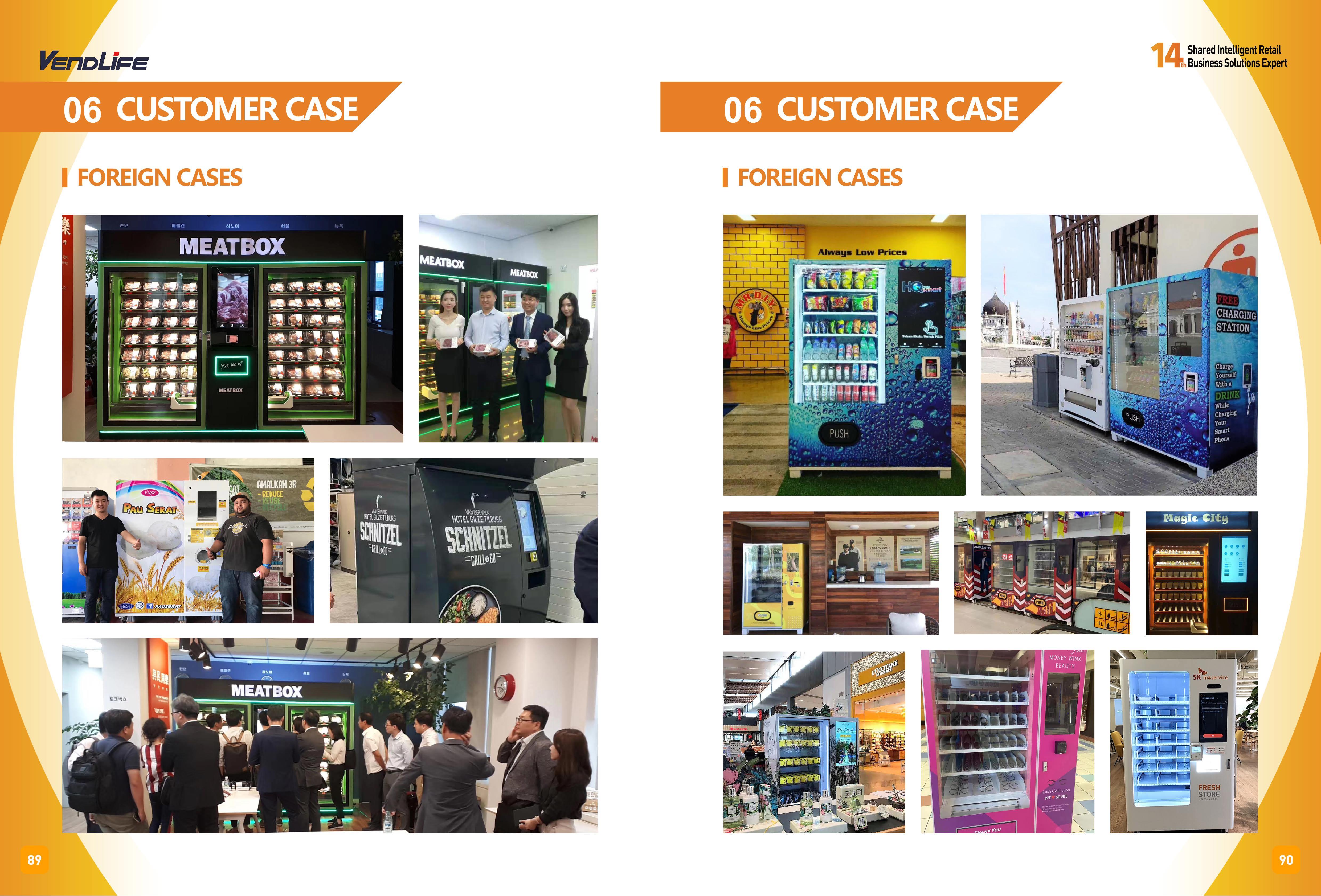 Cake Cans Salad Vegetable Fruits Vending Machine Elevator Vending Machine For Fresh Food With Cooling Function factory